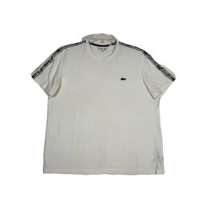 Lacoste Men's Logo Stripe Pima Cotton Short Sleeve Crew Neck Athletic T-Shirt
